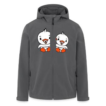 2 Enten Babies Baby Kinder Schnuller Windel Rassel - Recycelte Männer Softshell-Jacke von Stanley/Stella - Anthrazit - Vorne - AI Model Male 185 light (185cm)