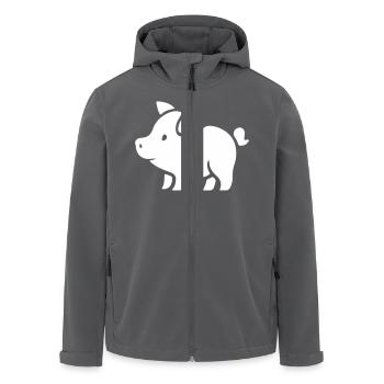 Schweinchen Sau Eber - Recycelte Männer Softshell-Jacke von Stanley/Stella - Anthrazit - Vorne - AI Model Male 185 light (185cm)