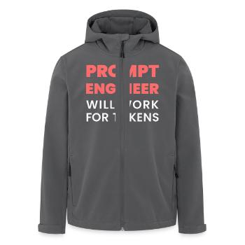 Prompt Engineer funktioniert für Token Funny Men K - Recycelte Männer Softshell-Jacke von Stanley/Stella - Anthrazit - Vorne - AI Model Male 185 light (185cm)