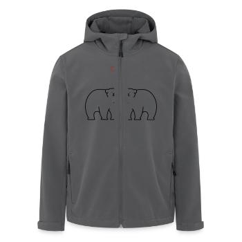 Eisbären verliebt - Recycelte Männer Softshell-Jacke von Stanley/Stella - Anthrazit - Vorne - AI Model Male 185 light (185cm)