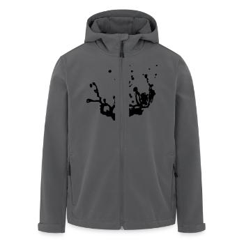 Wassertropfen - Recycelte Männer Softshell-Jacke von Stanley/Stella - Anthrazit - Vorne - AI Model Male 185 light (185cm)