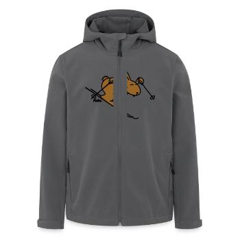 Skihase (farbig) - Recycelte Männer Softshell-Jacke von Stanley/Stella - Anthrazit - Vorne - AI Model Male 185 light (185cm)