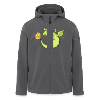 Flim Flam Funkel - Feuerdrache - Recycelte Männer Softshell-Jacke von Stanley/Stella - Anthrazit - Vorne - AI Model Male 185 light (185cm)