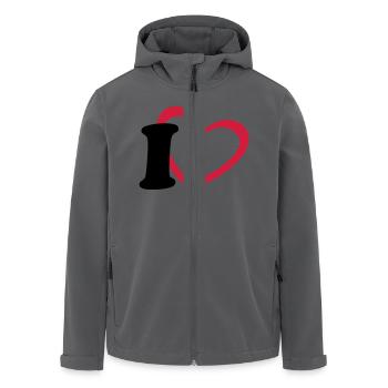 i love - Recycelte Männer Softshell-Jacke von Stanley/Stella - Anthrazit - Vorne - AI Model Male 185 light (185cm)