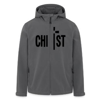 Christ Kreuz - Recycelte Männer Softshell-Jacke von Stanley/Stella - Anthrazit - Vorne - AI Model Male 185 light (185cm)