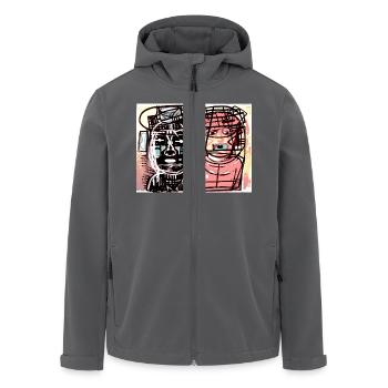 Paar - Recycelte Männer Softshell-Jacke von Stanley/Stella - Anthrazit - Vorne - AI Model Male 185 light (185cm)