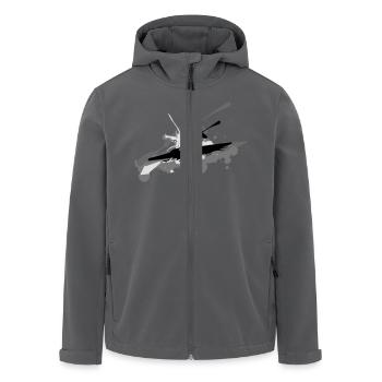 Paddeln Nr2 - Recycelte Männer Softshell-Jacke von Stanley/Stella - Anthrazit - Vorne - AI Model Male 185 light (185cm)