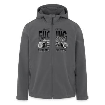 Fucking Old Loud & Dirty - Recycelte Männer Softshell-Jacke von Stanley/Stella - Anthrazit - Vorne - AI Model Male 185 light (185cm)