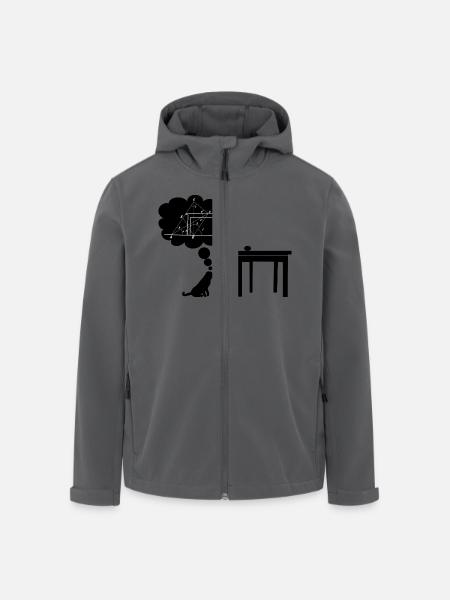 Katze sciencest Springen - Recycelte Männer Softshell-Jacke von Stanley/Stella - Anthrazit
