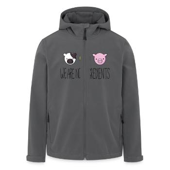 Vegan - Zutaten Wir sind nicht - Recycelte Männer Softshell-Jacke von Stanley/Stella - Anthrazit - Vorne - AI Model Male 185 light (185cm)