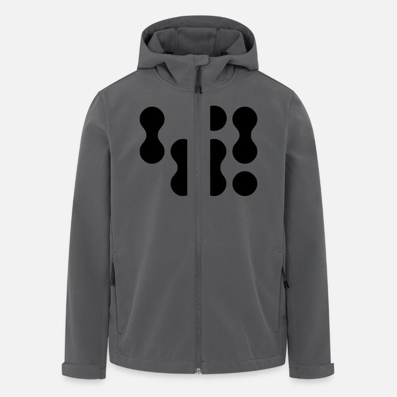 42 (weißer Text) EPS - Recycelte Männer Softshell-Jacke von Stanley/Stella - Anthrazit