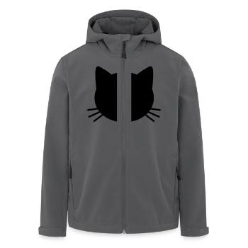 Cute Cat Face - Recycelte Männer Softshell-Jacke von Stanley/Stella - Anthrazit - Vorne - AI Model Male 185 light (185cm)