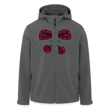 rockabilly kirschen - Recycelte Männer Softshell-Jacke von Stanley/Stella - Anthrazit - Vorne - AI Model Male 185 light (185cm)