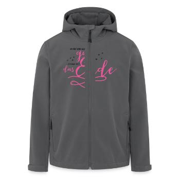 Am Ende wird alles gut! - Recycelte Männer Softshell-Jacke von Stanley/Stella - Anthrazit - Vorne - AI Model Male 185 light (185cm)