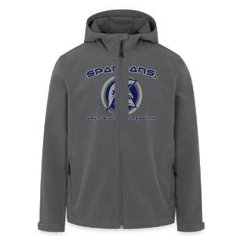 spartans - Recycelte Männer Softshell-Jacke von Stanley/Stella - Anthrazit - Vorne - AI Model Male 185 light (185cm)