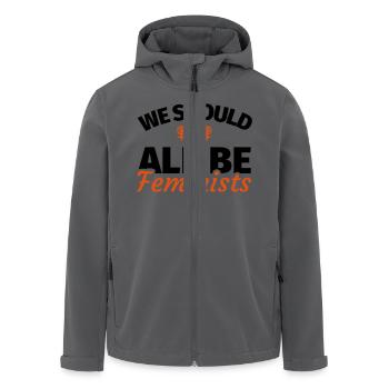 Feminismus Feministin Feminist - Recycelte Männer Softshell-Jacke von Stanley/Stella - Anthrazit - Vorne - AI Model Male 185 light (185cm)