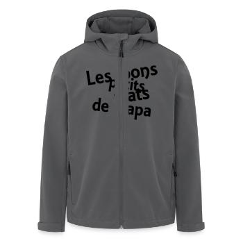 les bons petits plats de papa - Recycelte Männer Softshell-Jacke von Stanley/Stella - Anthrazit - Vorne - AI Model Male 185 light (185cm)