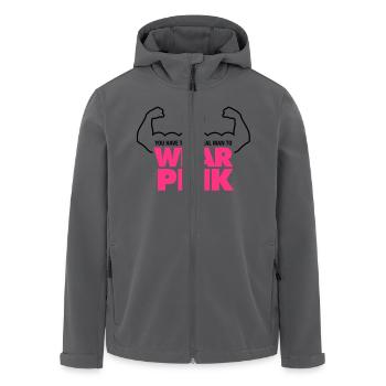 Echte Männer tragen Pink! - Recycelte Männer Softshell-Jacke von Stanley/Stella - Anthrazit - Vorne - AI Model Male 185 light (185cm)