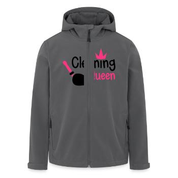 Reinigung Königin mit einem Besen und einer - Recycelte Männer Softshell-Jacke von Stanley/Stella - Anthrazit - Vorne - AI Model Male 185 light (185cm)