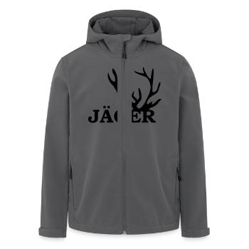 jäger - Recycelte Männer Softshell-Jacke von Stanley/Stella - Anthrazit - Vorne - AI Model Male 185 light (185cm)