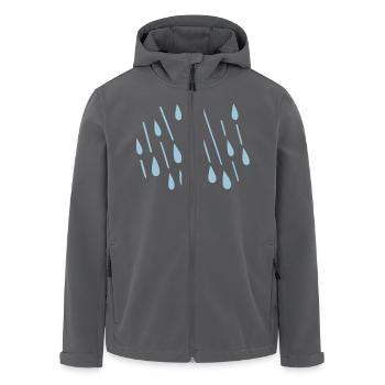 rain_drop regnerischen Tag - Recycelte Männer Softshell-Jacke von Stanley/Stella - Anthrazit - Vorne - AI Model Male 185 light (185cm)