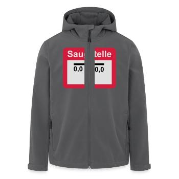 Saugstelle - Recycelte Männer Softshell-Jacke von Stanley/Stella - Anthrazit - Vorne - AI Model Male 185 light (185cm)