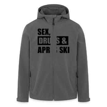 Apres Ski - Recycelte Männer Softshell-Jacke von Stanley/Stella - Anthrazit - Vorne - AI Model Male 185 light (185cm)