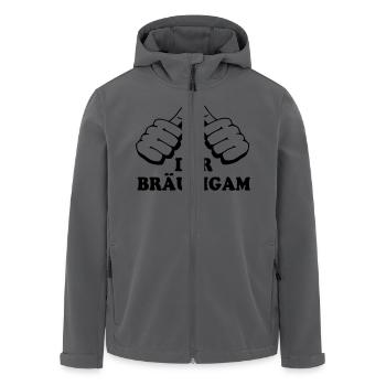 der__braeutigam - Recycelte Männer Softshell-Jacke von Stanley/Stella - Anthrazit - Vorne - AI Model Male 185 light (185cm)