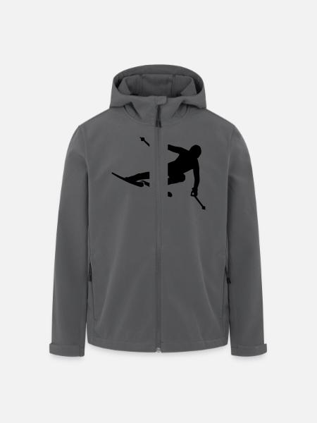 Ski - Recycelte Männer Softshell-Jacke von Stanley/Stella - Anthrazit