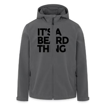 It's a Beard Thing - Recycelte Männer Softshell-Jacke von Stanley/Stella - Anthrazit - Vorne - AI Model Male 185 light (185cm)