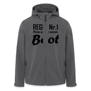 Regel Nr 1 boot - Recycelte Männer Softshell-Jacke von Stanley/Stella - Anthrazit - Vorne - AI Model Male 185 light (185cm)