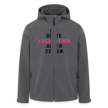 Kassierer Kassiererin Handel Verkäufer Kasse - Recycelte Männer Softshell-Jacke von Stanley/Stella - Anthrazit - Vorne - AI Model Male 185 light (185cm)