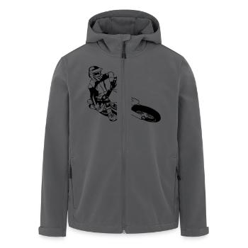 Supermoto Racing - Recycelte Männer Softshell-Jacke von Stanley/Stella - Anthrazit - Vorne - AI Model Male 185 light (185cm)