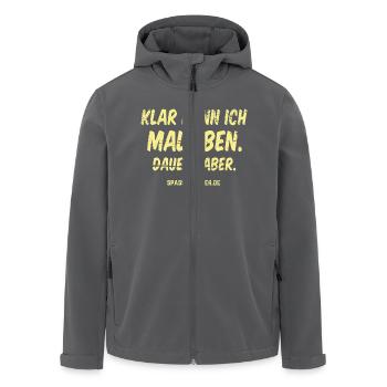 Mal eben - Recycelte Männer Softshell-Jacke von Stanley/Stella - Anthrazit - Vorne - AI Model Male 185 light (185cm)