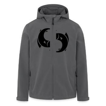 Fisch - Recycelte Männer Softshell-Jacke von Stanley/Stella - Anthrazit - Vorne - AI Model Male 185 light (185cm)