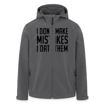 Funny Quotes: I Don't Make Mistakes - I Date Them - Recycelte Männer Softshell-Jacke von Stanley/Stella - Anthrazit - Vorne - AI Model Male 185 light (185cm)