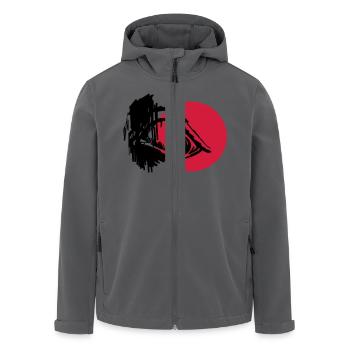 Evil Eye - Art Design - Recycelte Männer Softshell-Jacke von Stanley/Stella - Anthrazit - Vorne - AI Model Male 185 light (185cm)