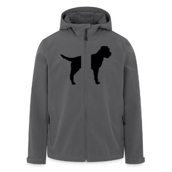 Border Terrier - Recycelte Männer Softshell-Jacke von Stanley/Stella - Anthrazit - Vorne - AI Model Male 185 light (185cm)
