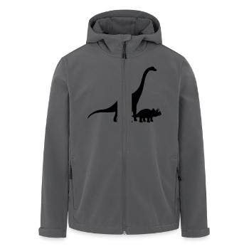 Diplodocus langhals groß riesig Triceratops paar p - Recycelte Männer Softshell-Jacke von Stanley/Stella - Anthrazit - Vorne - AI Model Male 185 light (185cm)