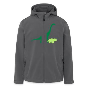 Diplodocus langhals groß riesig Triceratops paar p - Recycelte Männer Softshell-Jacke von Stanley/Stella - Anthrazit - Vorne - AI Model Male 185 light (185cm)