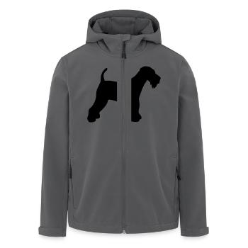 Airedale Terrier - Recycelte Männer Softshell-Jacke von Stanley/Stella - Anthrazit - Vorne - AI Model Male 185 light (185cm)