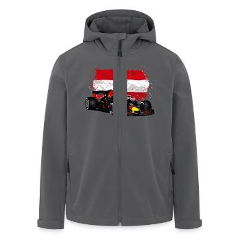 Racecar - Racing car - Austrian flag - Recycelte Männer Softshell-Jacke von Stanley/Stella - Anthrazit - Vorne - AI Model Male 185 light (185cm)