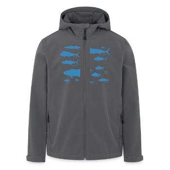 Meeresfische 01 - Recycelte Männer Softshell-Jacke von Stanley/Stella - Anthrazit - Vorne - AI Model Male 185 light (185cm)