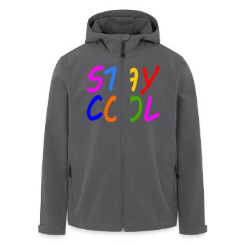 Stay cool - Recycelte Männer Softshell-Jacke von Stanley/Stella - Anthrazit - Vorne - AI Model Male 185 light (185cm)
