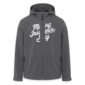 Frisches Statement für die Versicherungswelt - Recycelte Männer Softshell-Jacke von Stanley/Stella - Anthrazit - Vorne - AI Model Male 185 light (185cm)