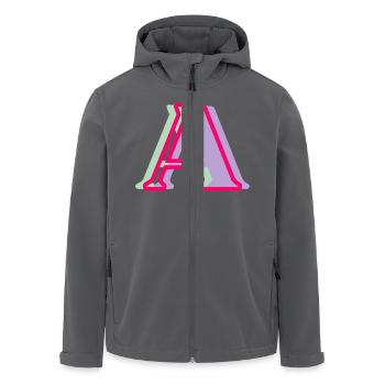 Buchstabe A mehrfarbig - originelle Geschenkidee - Recycelte Männer Softshell-Jacke von Stanley/Stella - Anthrazit - Vorne - AI Model Male 185 light (185cm)