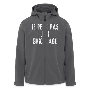 Ich kann nicht DIY - Recycelte Männer Softshell-Jacke von Stanley/Stella - Anthrazit - Vorne - AI Model Male 185 light (185cm)