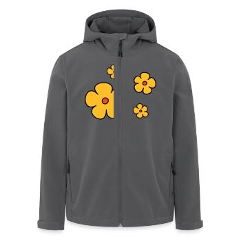 Blumen dreifarbig - Recycelte Männer Softshell-Jacke von Stanley/Stella - Anthrazit - Vorne - AI Model Male 185 light (185cm)