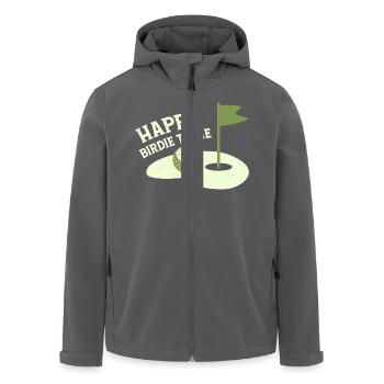 Happy Birdie To Me Golfer Golf - Recycelte Männer Softshell-Jacke von Stanley/Stella - Anthrazit - Vorne - AI Model Male 185 light (185cm)