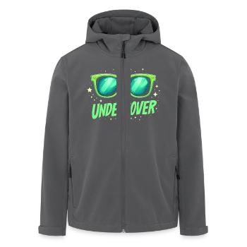 Lustige Sonnenbrille und Undercover Speech Kostüm - Recycelte Männer Softshell-Jacke von Stanley/Stella - Anthrazit - Vorne - AI Model Male 185 light (185cm)